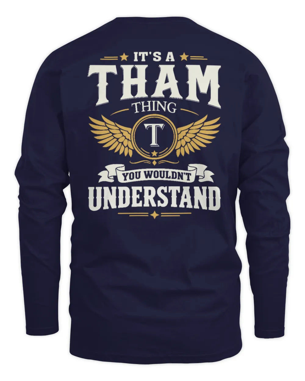 THAM KT06-M008 It’s a [NAME] Thing – You Wouldn’t Understand | Personalized Vintage T-Shirt - Men's Long Sleeved T-Shirt - Navy