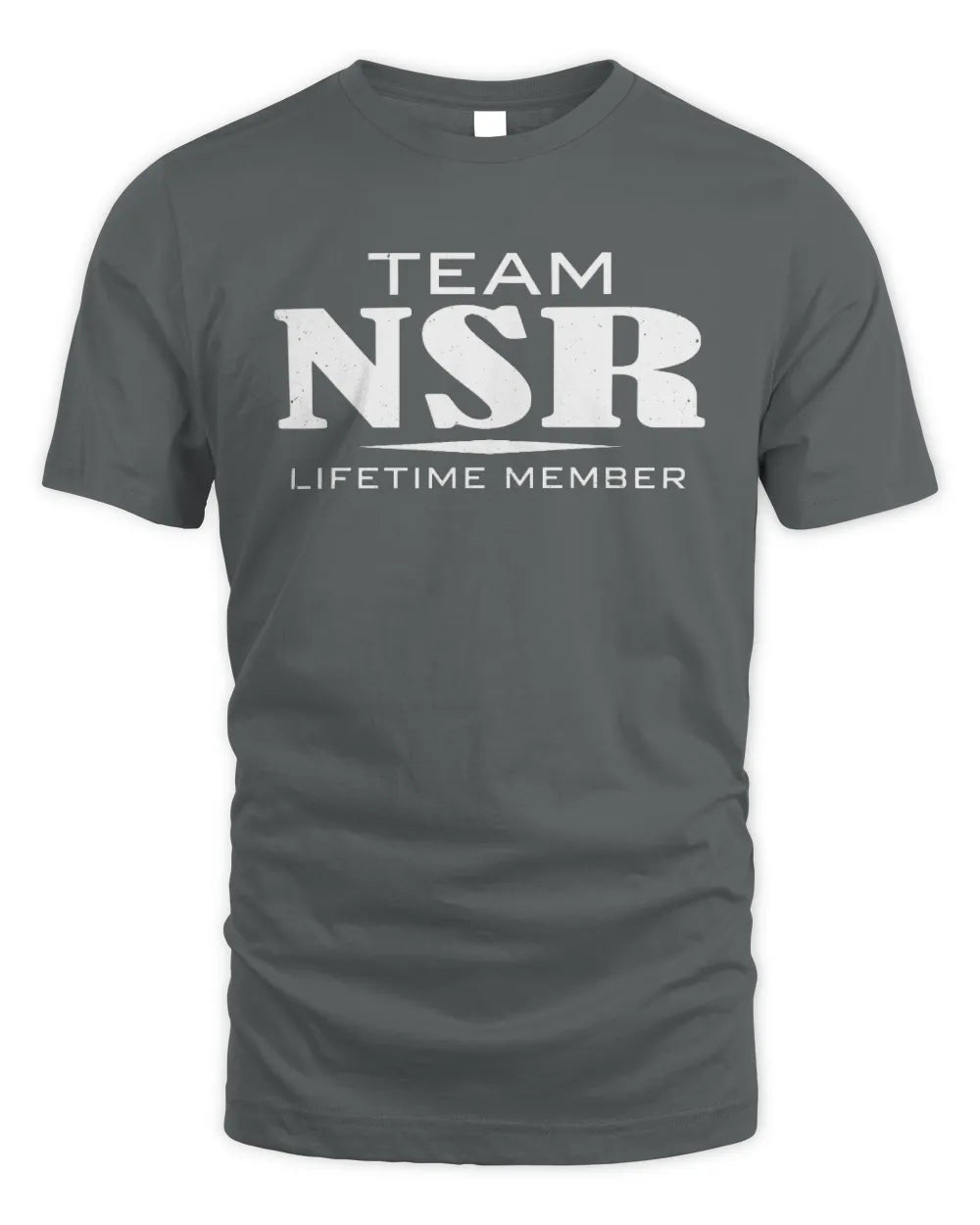 NSR BL62-K4-128 - Personalized “Team NAME Lifetime Member” - Unisex Standard T-Shirt - Charcoal