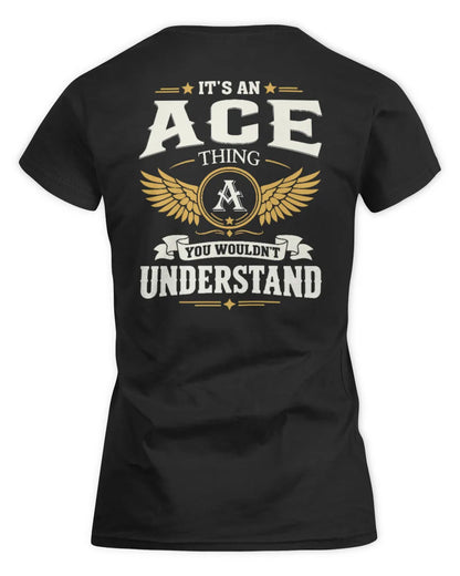 ACE KT06-M008 It’s a [NAME] Thing – You Wouldn’t Understand | Personalized Vintage T-Shirt - Women's Standard T-Shirt - Black