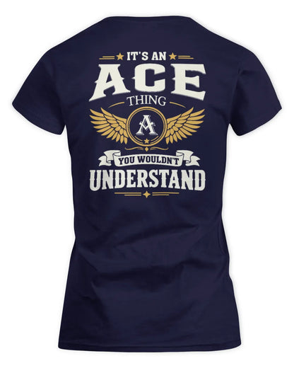 ACE KT06-M008 It’s a [NAME] Thing – You Wouldn’t Understand | Personalized Vintage T-Shirt - Women's Standard T-Shirt - Navy