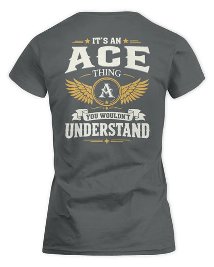 ACE KT06-M008 It’s a [NAME] Thing – You Wouldn’t Understand | Personalized Vintage T-Shirt - Women's Standard T-Shirt - Charcoal