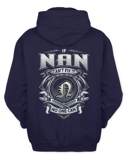 NAN AP81-K4-626 - Personalized Ahmed Quote Apparel “If Ahmed Can't Fix It, No One Can” - Unisex Hoodie - Navy