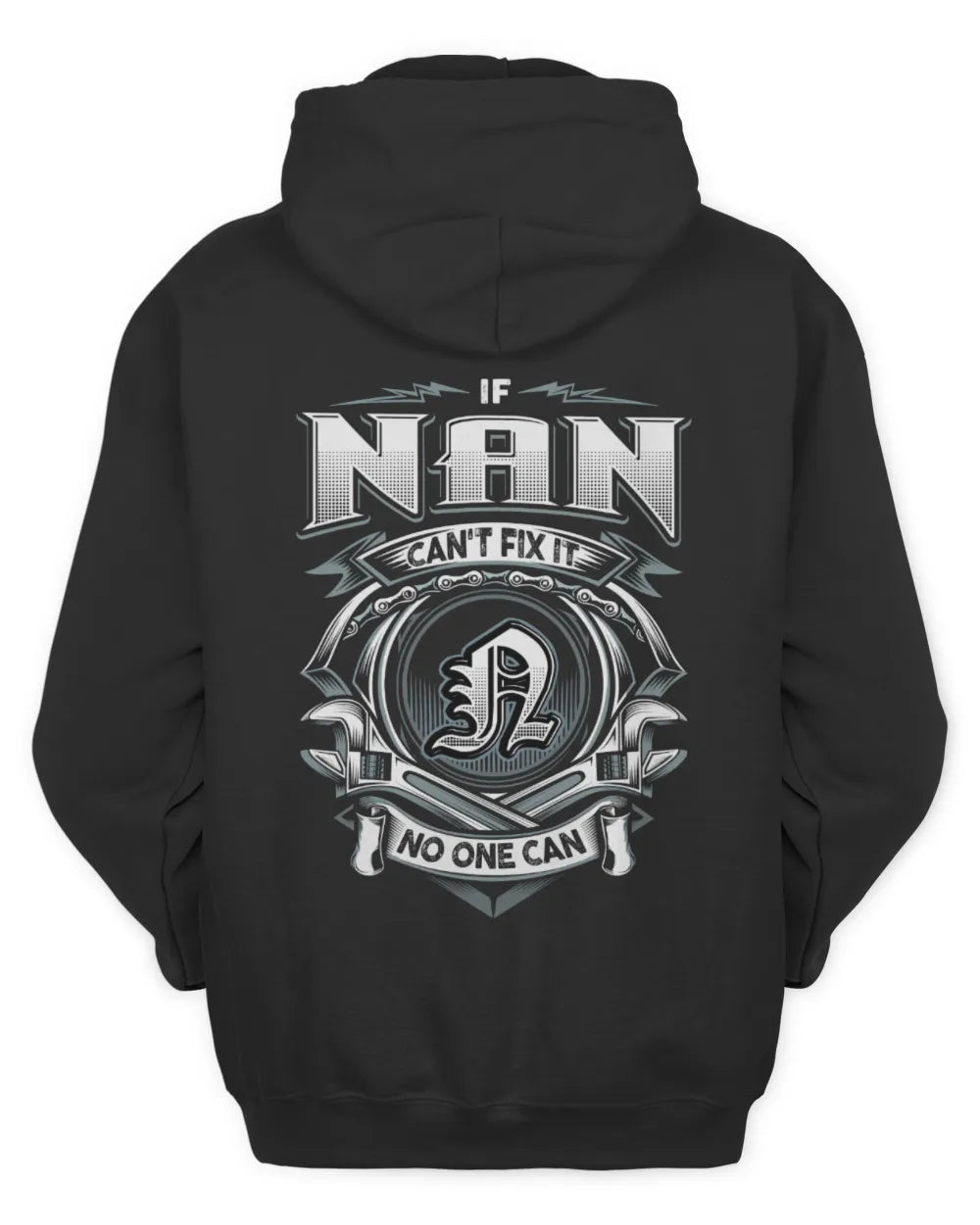 NAN AP81-K4-626 - Personalized Ahmed Quote Apparel “If Ahmed Can't Fix It, No One Can” - Unisex Hoodie - Black