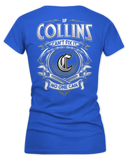 COLLINS AP81-K4-626 - Personalized Ahmed Quote Apparel “If Ahmed Can't Fix It, No One Can” - Women's V-Neck T-Shirt - Royal