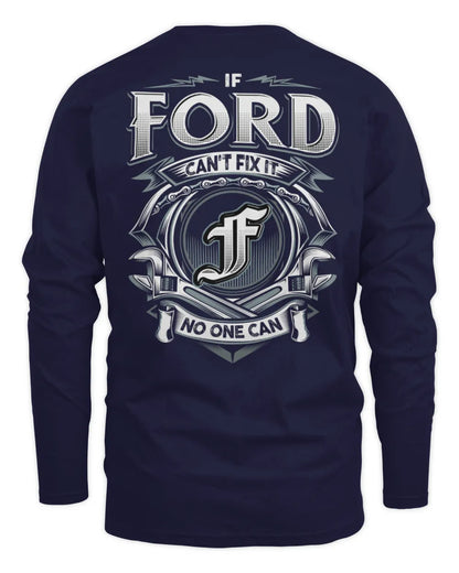 FORD AP81-K4-626 - Personalized Ahmed Quote Apparel “If Ahmed Can't Fix It, No One Can” - Men's Long Sleeved T-Shirt - Navy