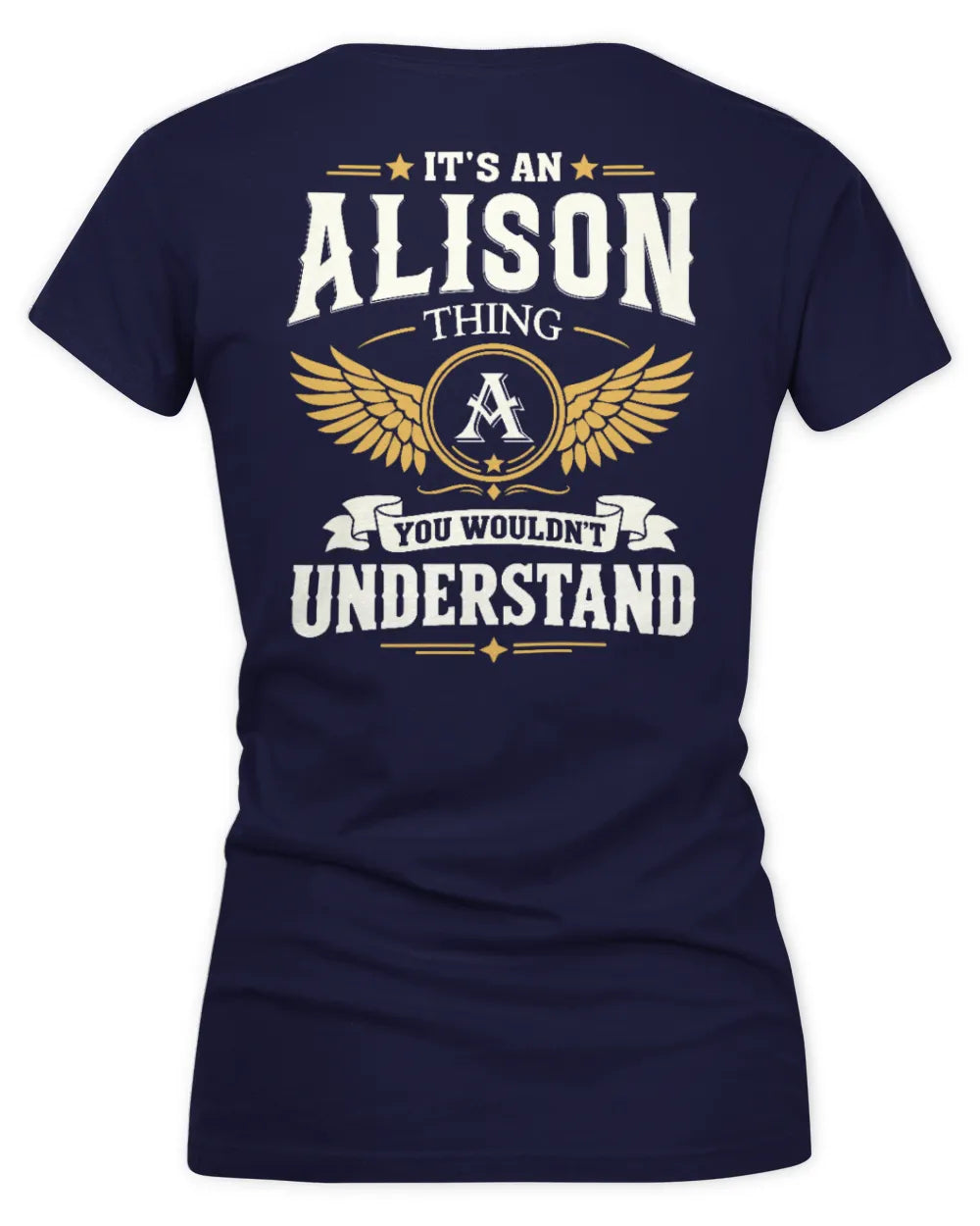 ALISON KT06-M008 It’s a [NAME] Thing – You Wouldn’t Understand | Personalized Vintage T-Shirt - Women's V-Neck T-Shirt - Navy