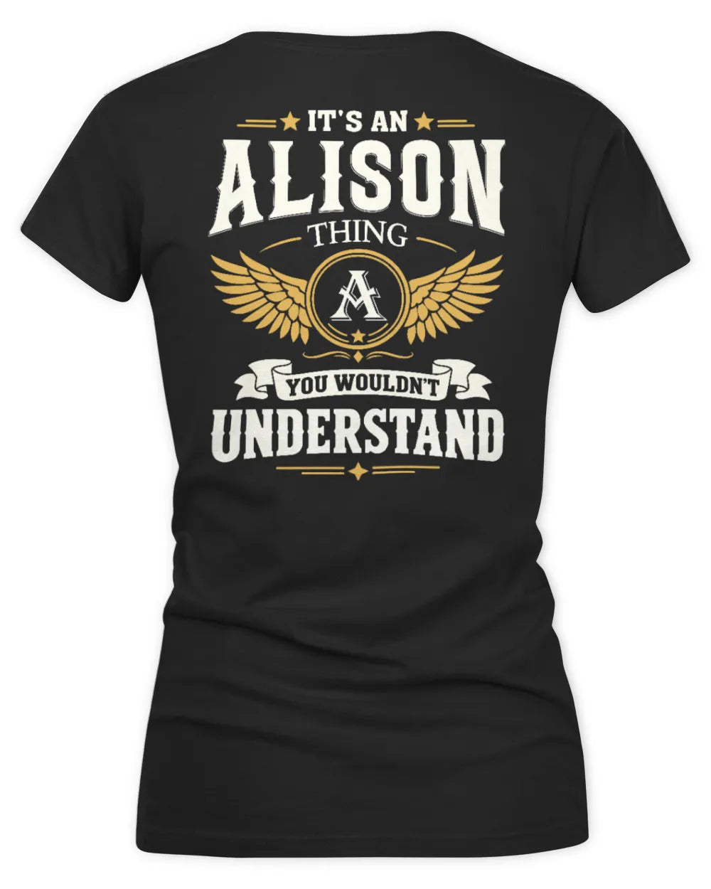 ALISON KT06-M008 It’s a [NAME] Thing – You Wouldn’t Understand | Personalized Vintage T-Shirt - Women's V-Neck T-Shirt - Black
