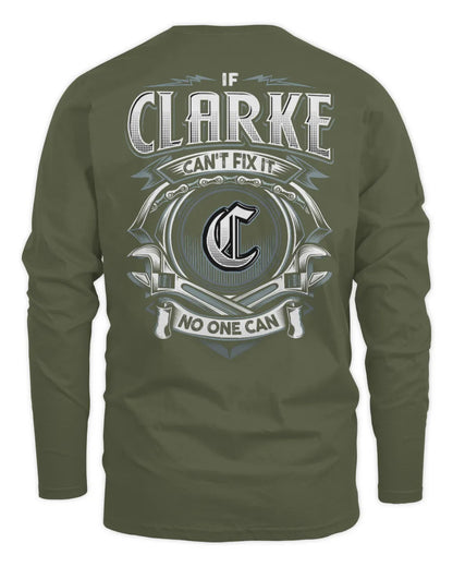 CLARKE AP81-K4-626 - Personalized Ahmed Quote Apparel “If Ahmed Can't Fix It, No One Can” - Men's Long Sleeved T-Shirt - Military Green