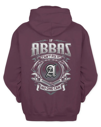 ABBAS AP81-K4-626 - Personalized Ahmed Quote Apparel “If Ahmed Can't Fix It, No One Can” - Unisex Hoodie - Maroon