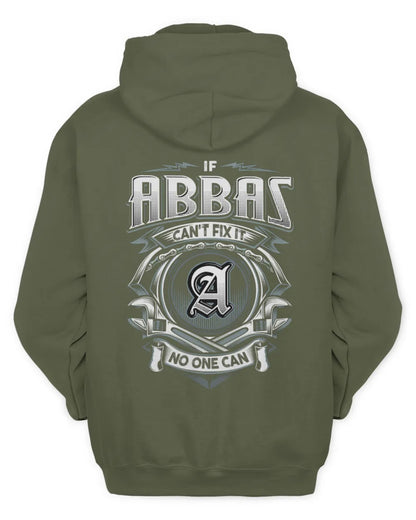 ABBAS AP81-K4-626 - Personalized Ahmed Quote Apparel “If Ahmed Can't Fix It, No One Can” - Unisex Hoodie - Military Green
