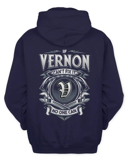 VERNON AP81-K4-626 - Personalized Ahmed Quote Apparel “If Ahmed Can't Fix It, No One Can” - Unisex Hoodie - Navy