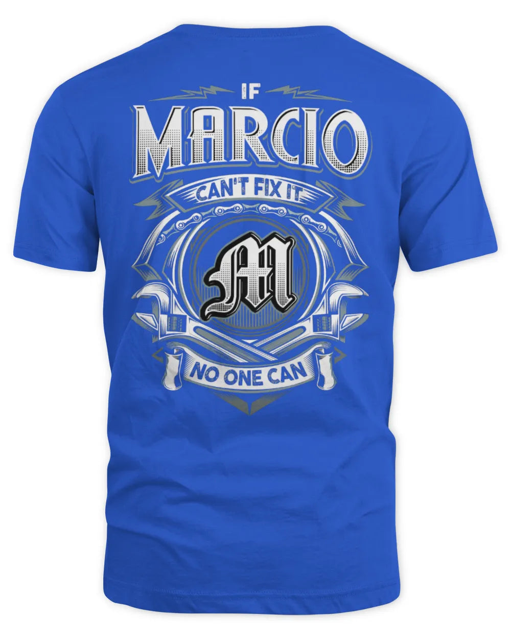 MARCIO AP81-K4-626 - Personalized Ahmed Quote Apparel “If Ahmed Can't Fix It, No One Can” - Unisex Standard T-Shirt - Royal