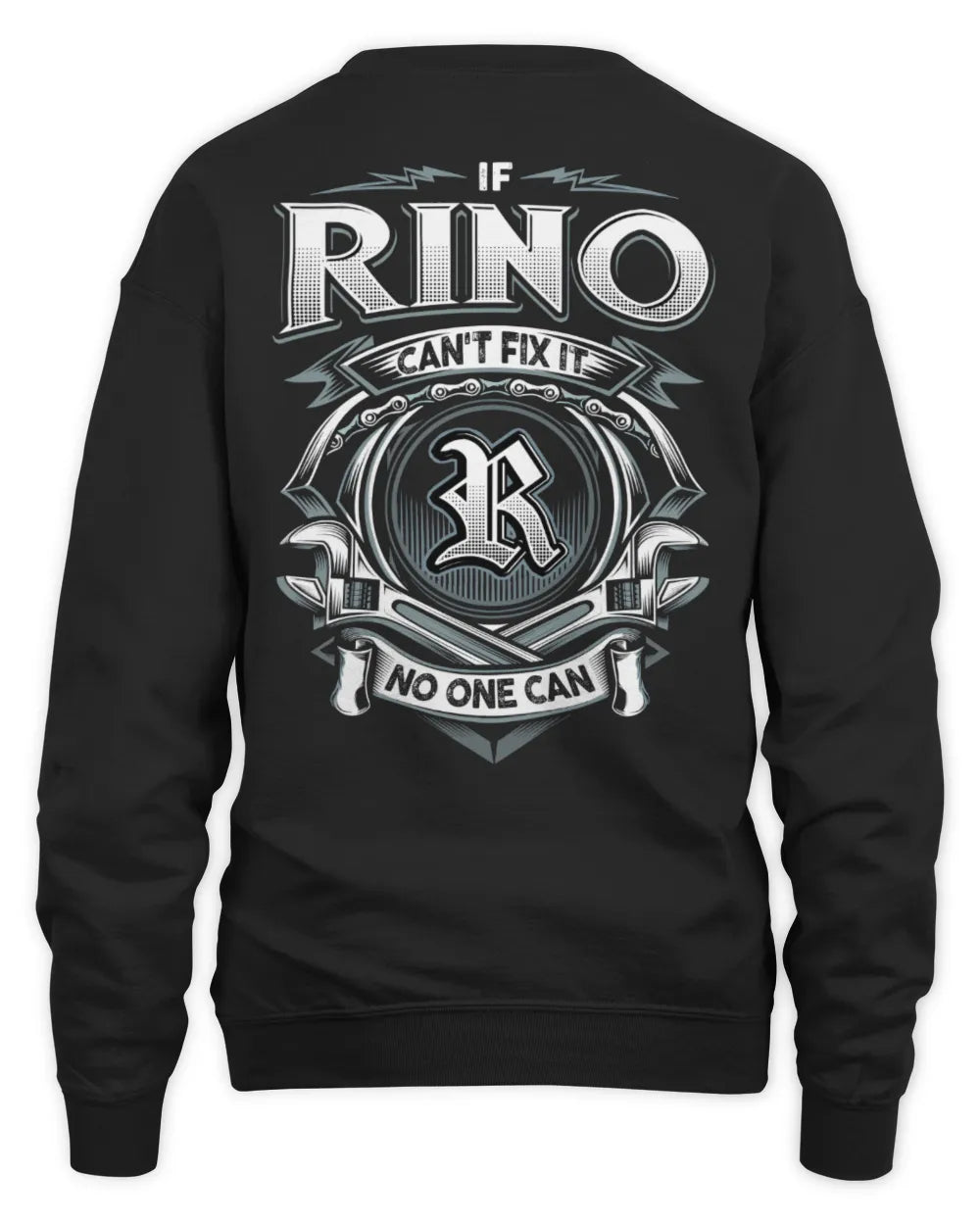 RINO AP81-K4-626 - Personalized Ahmed Quote Apparel “If Ahmed Can't Fix It, No One Can” - Unisex Sweatshirt - Black