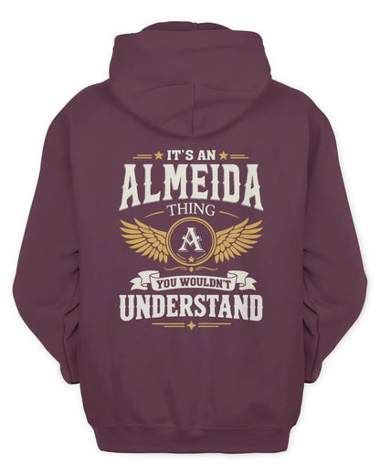 ALMEIDA KT06-M008 It’s a [NAME] Thing – You Wouldn’t Understand | Personalized Vintage T-Shirt - Unisex Hoodie - Maroon