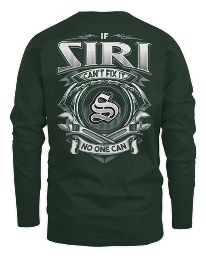 SIRI AP81-K4-626 - Personalized Ahmed Quote Apparel “If Ahmed Can't Fix It, No One Can” - Men's Long Sleeved T-Shirt - Forest Green