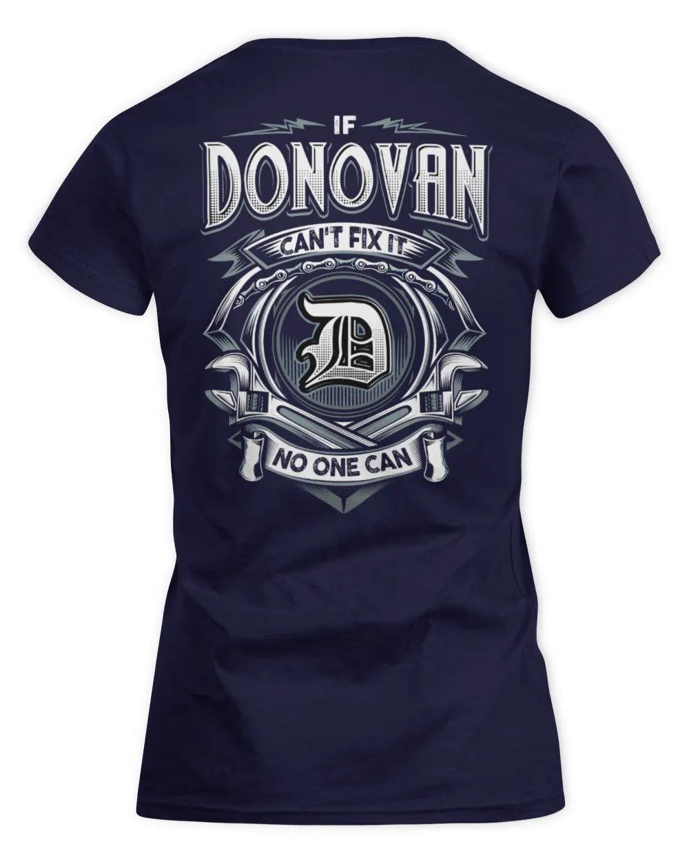 DONOVAN AP81-K4-626 - Personalized Ahmed Quote Apparel “If Ahmed Can't Fix It, No One Can” - Women's Standard T-Shirt - Navy