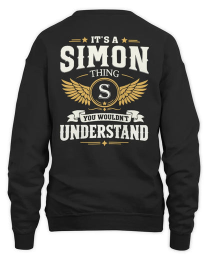 SIMON KT06-M008 It’s a [NAME] Thing – You Wouldn’t Understand | Personalized Vintage T-Shirt - Unisex Sweatshirt - Black