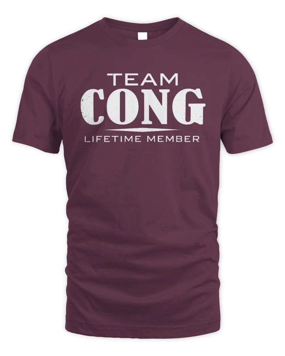 CONG BL62-K4-128 - Personalized “Team AARON Lifetime Member” - Unisex Standard T-Shirt - Maroon