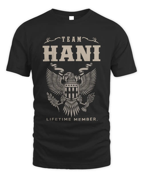 HANI TP06-K82 – Personalized Classic Style Apparel “Team NAME Lifetime Member” - Unisex Standard T-Shirt - Black
