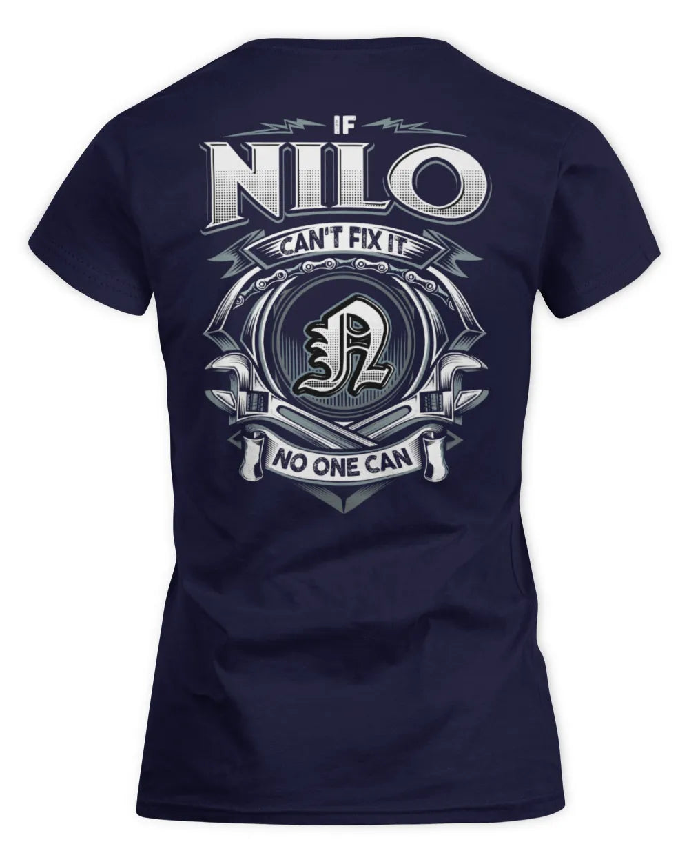 NILO AP81-K4-626 - Personalized Ahmed Quote Apparel “If Ahmed Can't Fix It, No One Can” - Women's Standard T-Shirt - Navy