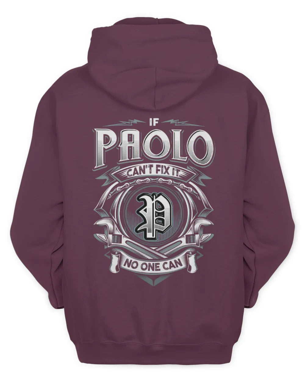 PAOLO AP81-K4-626 - Personalized Ahmed Quote Apparel “If Ahmed Can't Fix It, No One Can” - Unisex Hoodie - Maroon