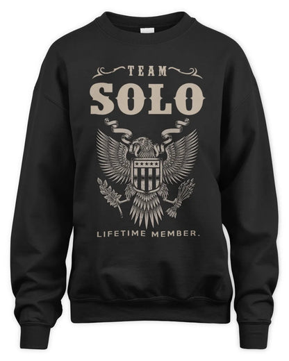 SOLO TP06-K82 – Personalized Classic Style Apparel “Team NAME Lifetime Member” - Unisex Sweatshirt - Black
