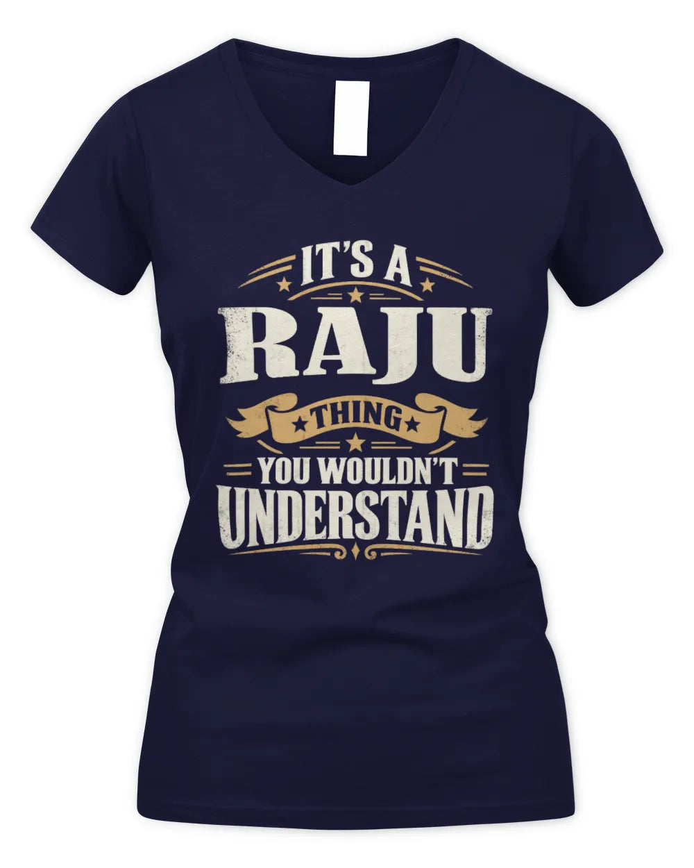 RAJU P08 TH51 - Personalized “It’s a/an [NAME] Thing – You Wouldn’t Understand” Shirt - Women's V-Neck T-Shirt - Navy