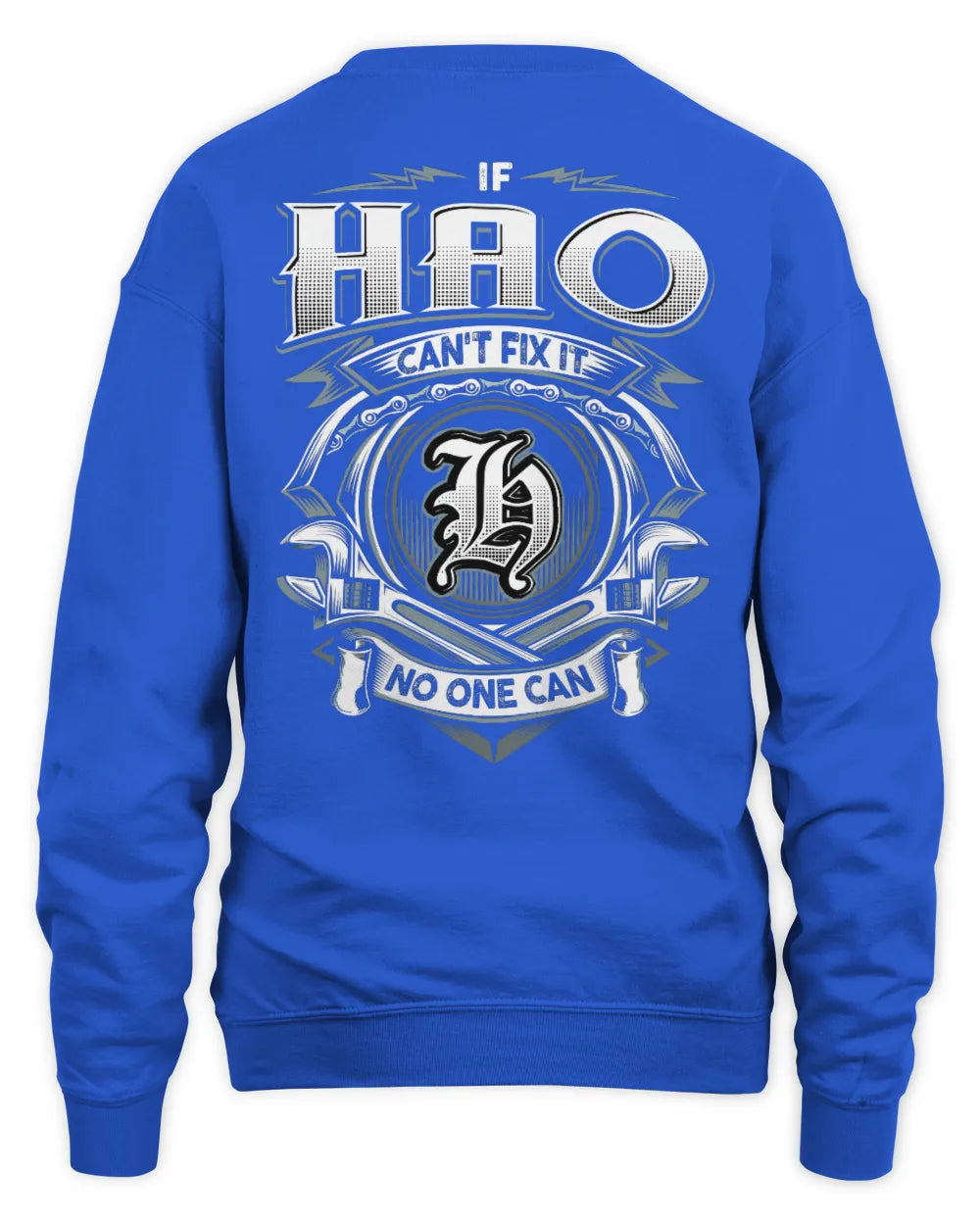 HAO AP81-K4-626 - Personalized Ahmed Quote Apparel “If Ahmed Can't Fix It, No One Can” - Unisex Sweatshirt - Royal