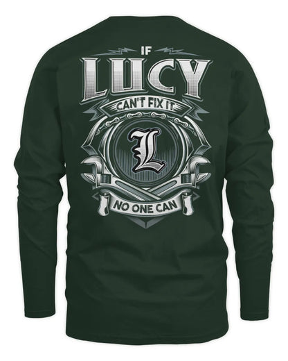 LUCY AP81-K4-626 - Personalized Ahmed Quote Apparel “If Ahmed Can't Fix It, No One Can” - Men's Long Sleeved T-Shirt - Forest Green