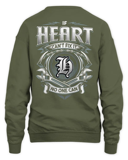 HEART AP81-K4-626 - Personalized Ahmed Quote Apparel “If Ahmed Can't Fix It, No One Can” - Unisex Sweatshirt - Military Green