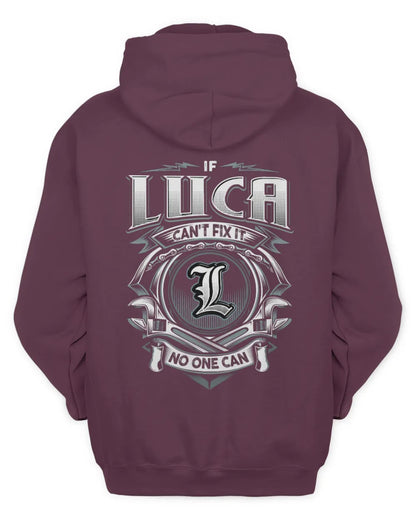 LUCA AP81-K4-626 - Personalized Ahmed Quote Apparel “If Ahmed Can't Fix It, No One Can” - Unisex Hoodie - Maroon