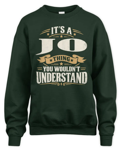 JO P08 TH51 - Personalized “It’s a/an [NAME] Thing – You Wouldn’t Understand” Shirt - Unisex Sweatshirt - Forest Green