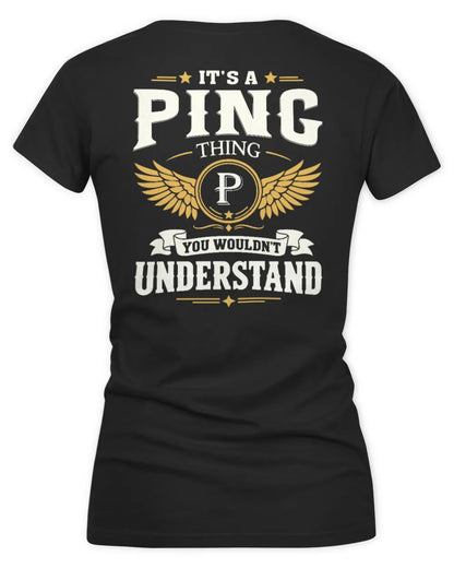 PING KT06-M008 It’s a [NAME] Thing – You Wouldn’t Understand | Personalized Vintage T-Shirt - Women's V-Neck T-Shirt - Black