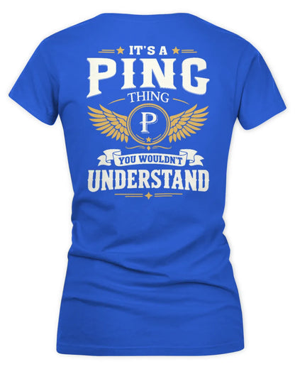 PING KT06-M008 It’s a [NAME] Thing – You Wouldn’t Understand | Personalized Vintage T-Shirt - Women's V-Neck T-Shirt - Royal