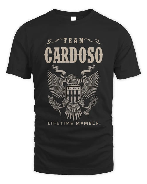 CARDOSO TP06-K82 – Personalized Classic Style Apparel “Team NAME Lifetime Member” - Unisex Standard T-Shirt - Black