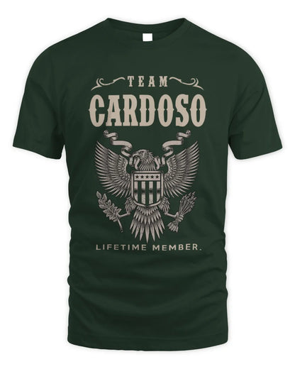 CARDOSO TP06-K82 – Personalized Classic Style Apparel “Team NAME Lifetime Member” - Unisex Standard T-Shirt - Forest Green