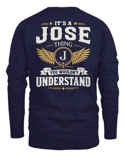JOSE KT06-M008 It’s a [NAME] Thing – You Wouldn’t Understand | Personalized Vintage T-Shirt - Men's Long Sleeved T-Shirt - Navy