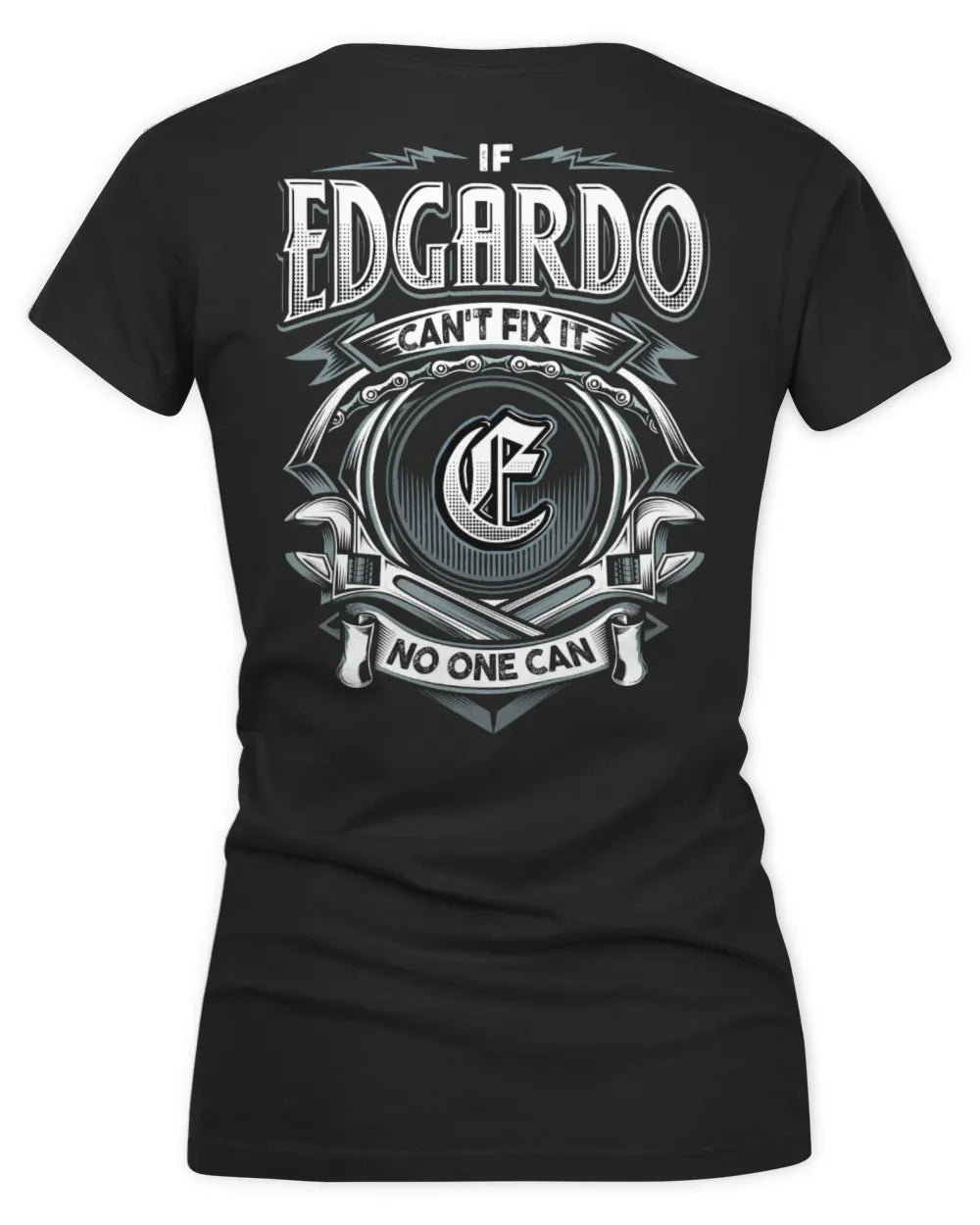 EDGARDO AP81-K4-626 - Personalized Ahmed Quote Apparel “If Ahmed Can't Fix It, No One Can” - Women's V-Neck T-Shirt - Black