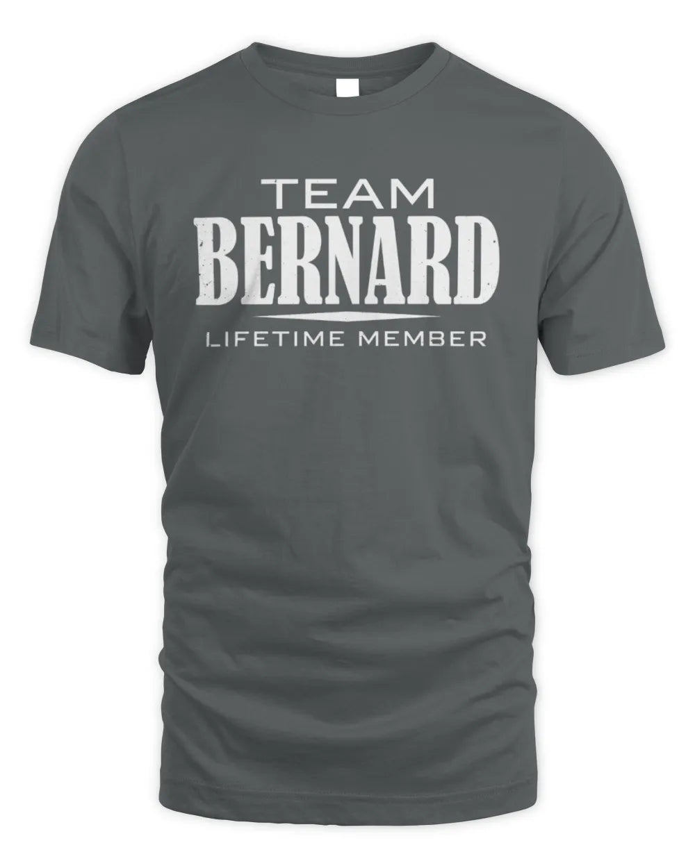 BERNARD BL62-K4-128 - Personalized “Team NAME Lifetime Member” - Unisex Standard T-Shirt - Charcoal