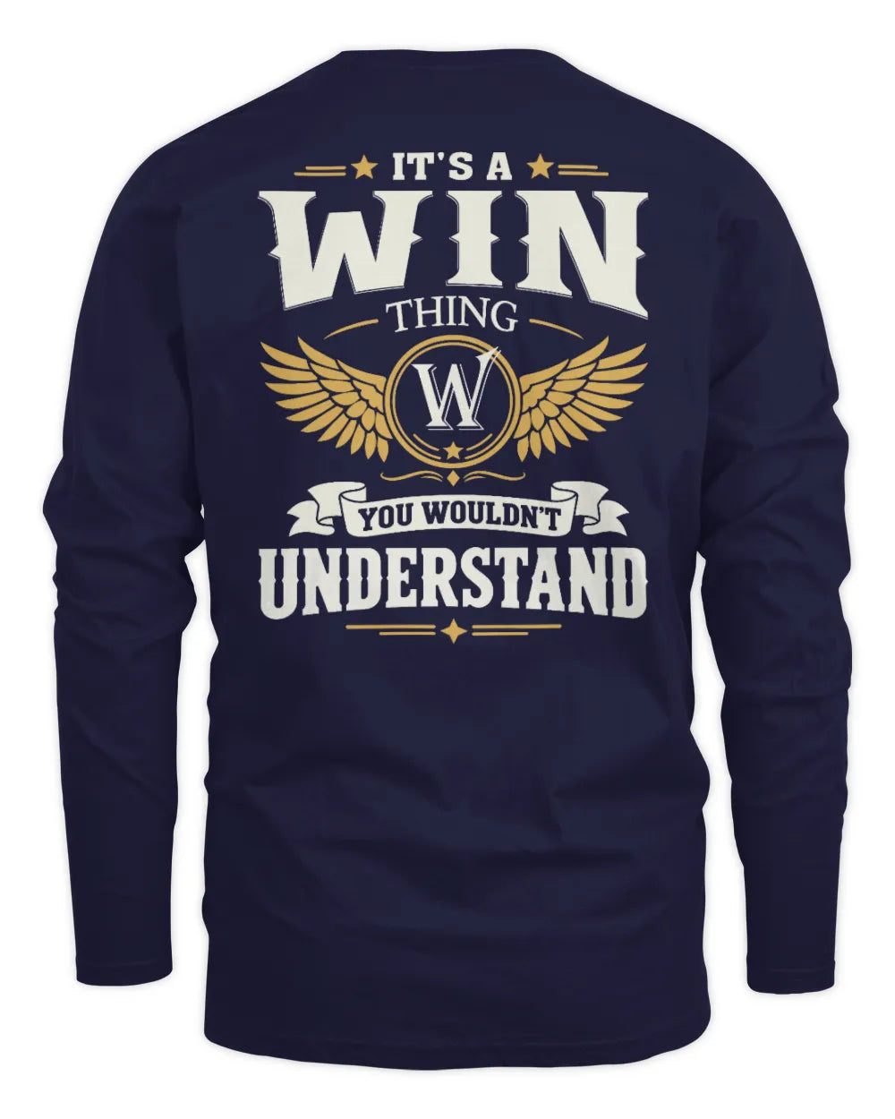 WIN KT06-M008 It’s a [NAME] Thing – You Wouldn’t Understand | Personalized Vintage T-Shirt - Men's Long Sleeved T-Shirt - Navy