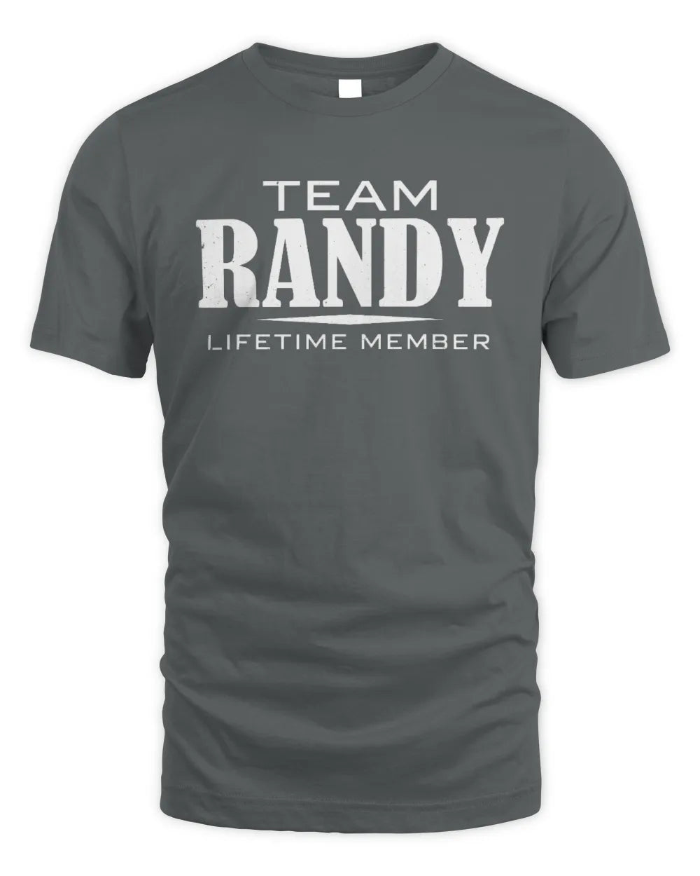 RANDY BL62-K4-128 - Personalized “Team NAME Lifetime Member” - Unisex Standard T-Shirt - Charcoal