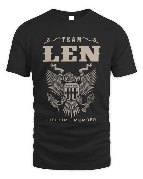 LEN TP06-K82 – Personalized Classic Style Apparel “Team NAME Lifetime Member” - Unisex Standard T-Shirt - Black