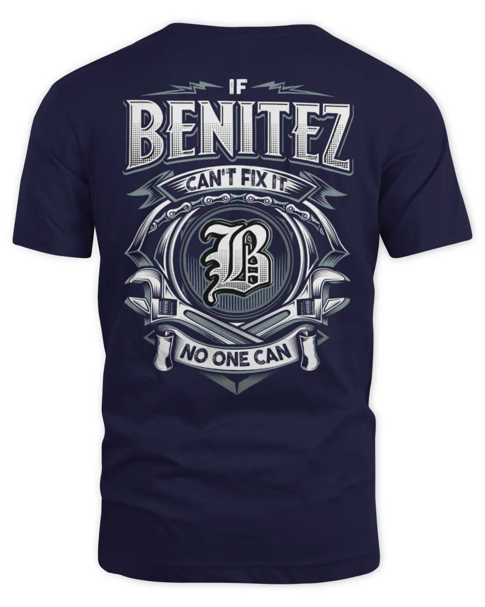 BENITEZ AP81-K4-626 - Personalized Ahmed Quote Apparel “If Ahmed Can't Fix It, No One Can” - Unisex Standard T-Shirt - Navy