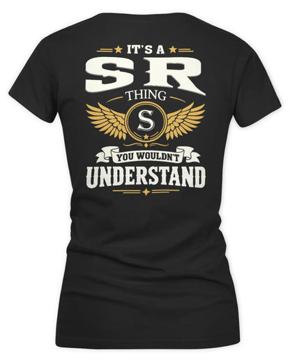 SR KT06-M008 It’s a [NAME] Thing – You Wouldn’t Understand | Personalized Vintage T-Shirt - Women's V-Neck T-Shirt - Black