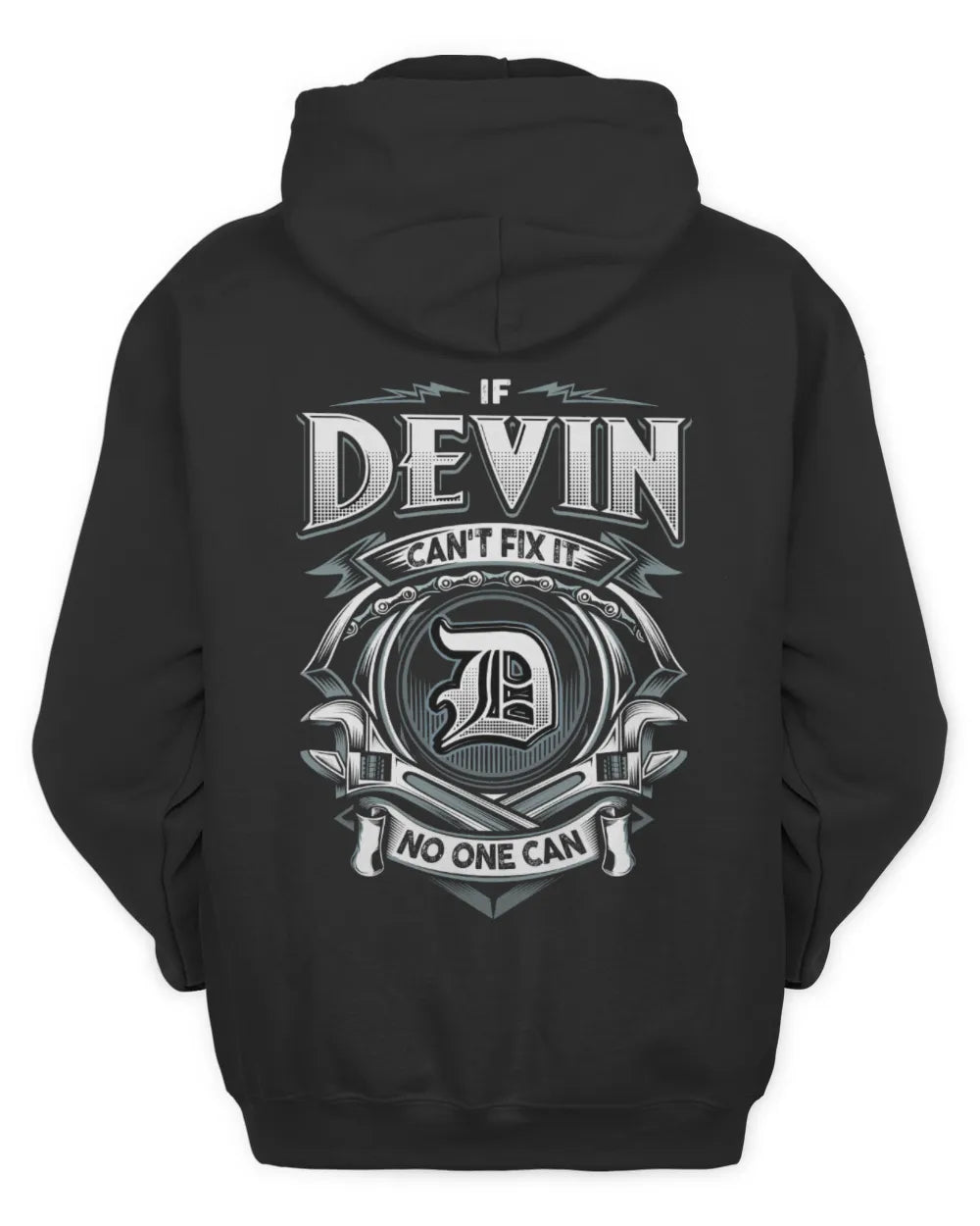 DEVIN AP81-K4-626 - Personalized Ahmed Quote Apparel “If Ahmed Can't Fix It, No One Can” - Unisex Hoodie - Black