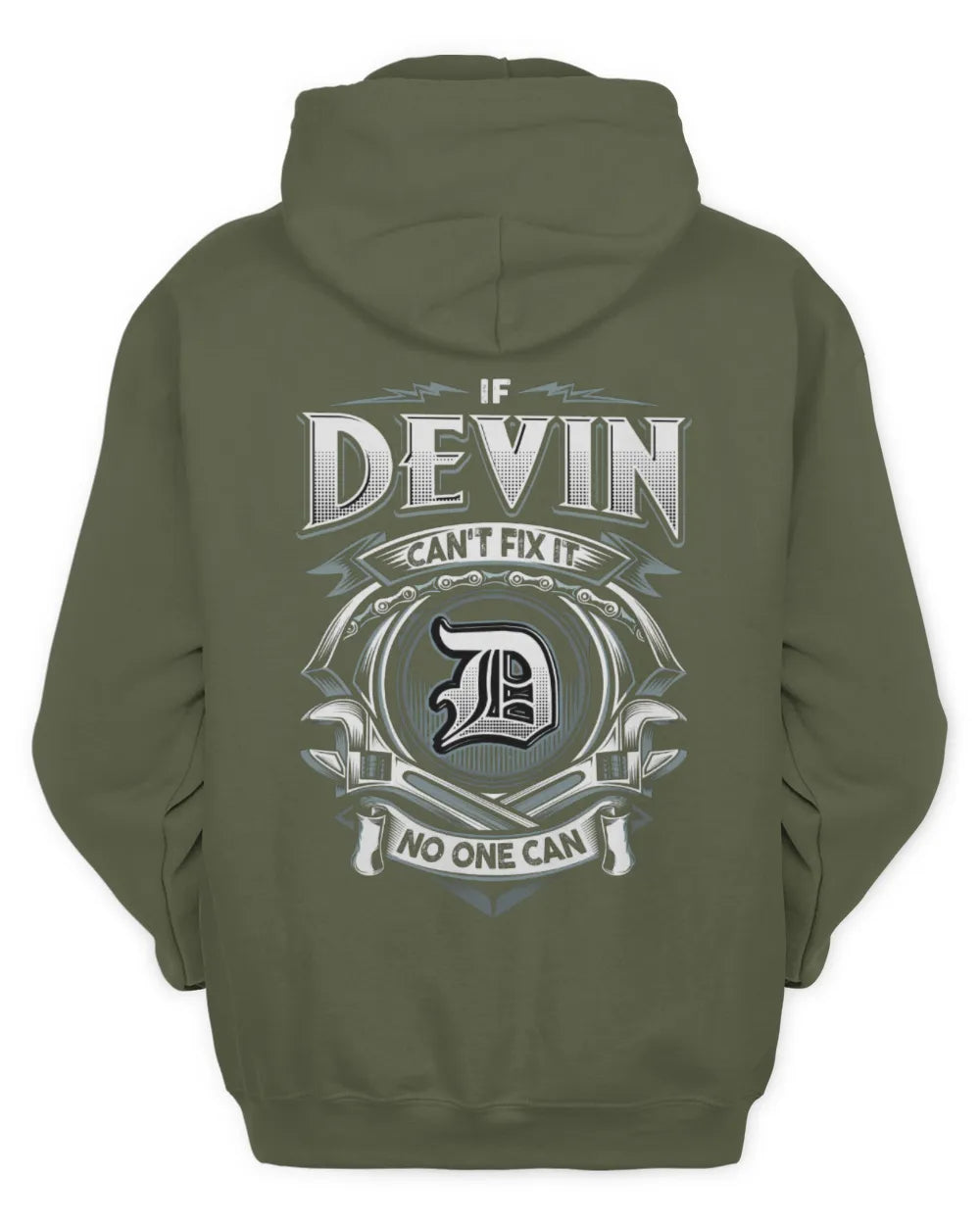 DEVIN AP81-K4-626 - Personalized Ahmed Quote Apparel “If Ahmed Can't Fix It, No One Can” - Unisex Hoodie - Military Green