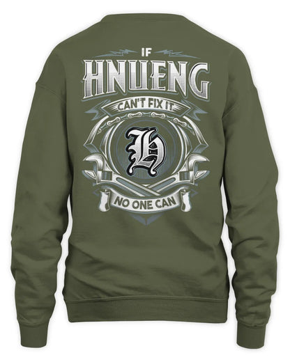 HNUENG AP81-K4-626 - Personalized Ahmed Quote Apparel “If Ahmed Can't Fix It, No One Can” - Unisex Sweatshirt - Military Green