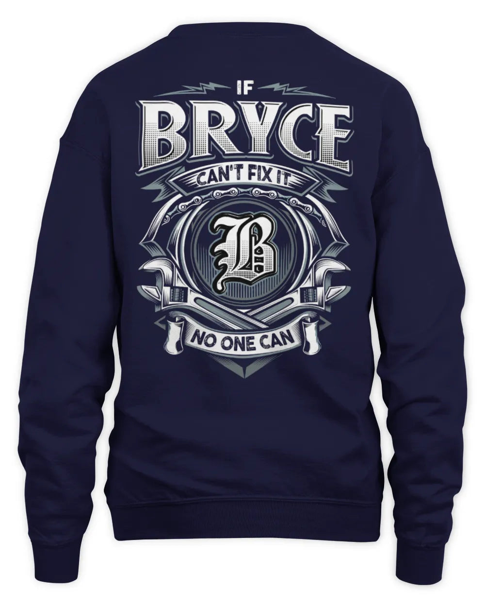 BRYCE AP81-K4-626 - Personalized Ahmed Quote Apparel “If Ahmed Can't Fix It, No One Can” - Unisex Sweatshirt - Navy
