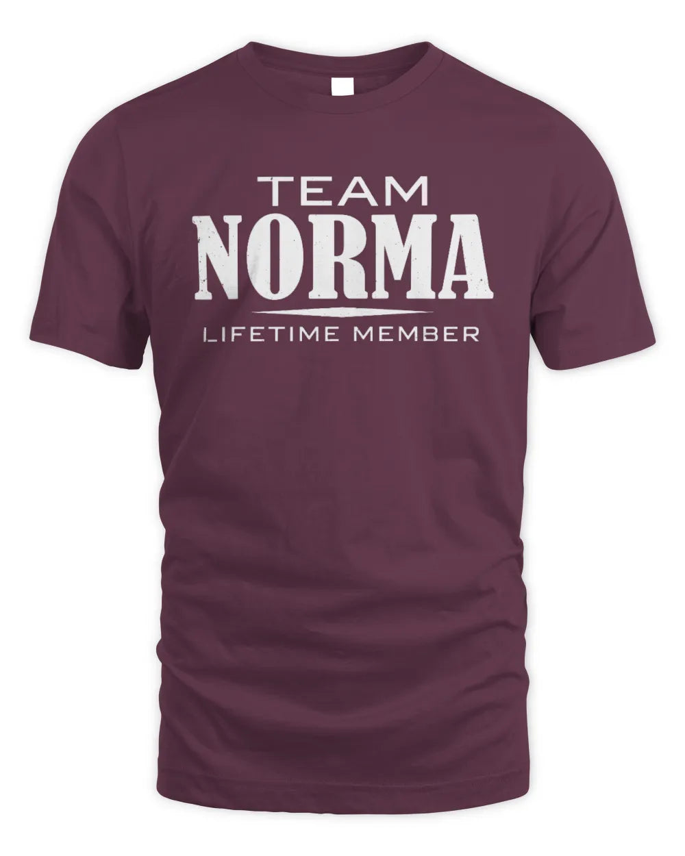 NORMA BL62-K4-128 - Personalized “Team NAME Lifetime Member” - Unisex Standard T-Shirt - Maroon