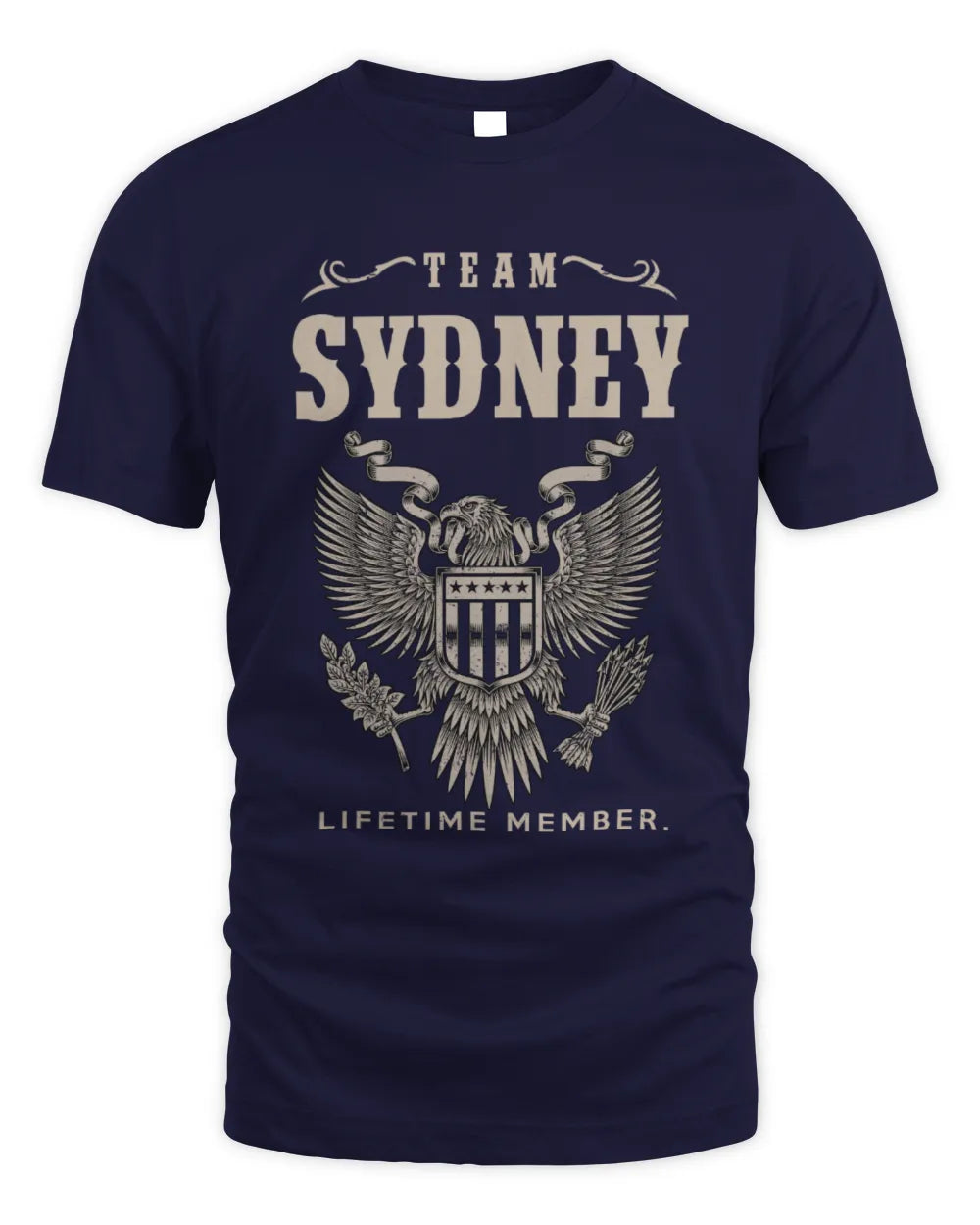 SYDNEY TP06-K82 – Personalized Classic Style Apparel “Team NAME Lifetime Member” - Unisex Standard T-Shirt - Navy